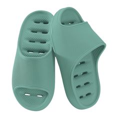 PRICES MAY VARY. Supportive and Lightweight---These shower shoes are made of supportive and EVA material, 1.5 inch thick cushioned sole but ultra-light quality. At the first time to wear these slippers, you might feel the soles a little hard as it made of sturdy materials for arch support, but after wearing several times, it will be more and more comfortable. Quick Drying with Drain Holes Design---Our slippers are adopted special design in "Drain Holes" in the soles, adopt "holes" accelerate the Green Summer Slippers With Rubber Sole, Green Synthetic Slippers For Summer, Comfortable Green Slide Slippers, Green Slide Slippers For Beach, Cheap Green Non-slip Slippers, Water Drain, Slides Slippers, Shower Shoes, Pool Bath