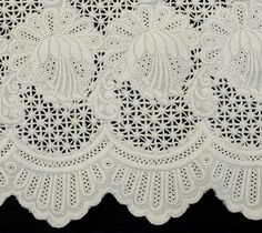 an image of white lace on black background