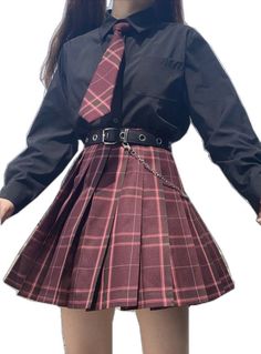 Preppy Plaid Mini Skirt For School, Preppy Plaid Skirt For School, Preppy Plaid School Skirt, Fall School Uniform Pleated Skirt, Check Skirt, Skirt