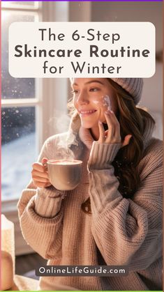 Keep your skin healthy and glowing all winter with this easy 6-step skincare routine. From combating dryness to boosting hydration, these essential tips are designed to protect your skin against harsh winter conditions. Whether you're dealing with flaky skin or just want to maintain a radiant complexion, these steps will help keep your skin moisturized, smooth, and ready to face the colder months. Perfect for all skin types. Winter Skincare Tips, Winter Face Care, Smooth Face Skin, Winter Body Care, Winter Skin Care Tips, Winter Skincare Routine, Winter Skin Care Routine, Winter Skincare, Spf Lip Balm