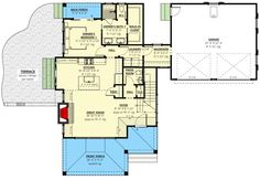 the floor plan for this modern home