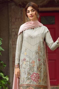 Pakistani Embroidered Dress in Kameez Trouser Style is a Traditional choice to wear on the Festive occasion. This Pakistani Eid Dress is available Online. Unstitched Lawn Suit With Resham Embroidery For Reception, Semi-stitched Festive Lawn Suit For Reception, Festive Semi-stitched Lawn Suit For Reception, Unstitched Lawn Suit For Reception With Traditional Drape, Festive Unstitched Lawn Suit For Reception, Festive Salwar Kameez With Intricate Embroidery For Eid, Eid Festive Salwar Kameez With Intricate Embroidery, Festive Lawn Suit With Intricate Embroidery For Eid, Embroidered Semi-stitched Salwar Kameez For Reception