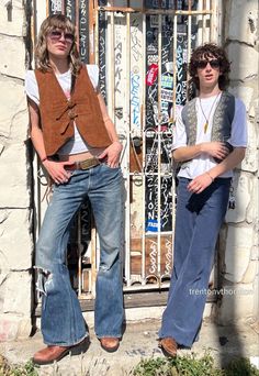 two young men standing next to each other