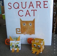 there is a book about the square cat and two cats made out of toilet paper