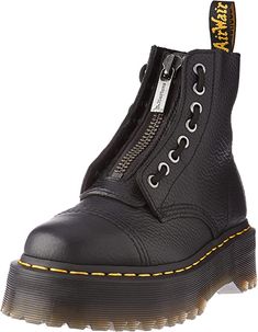 Amazon.com | Dr. Martens Womens Sinclair 8 Eye Leather Platform Boot | Ankle & Bootie Jungle Boots, Dr Martens Womens, Visible Stitching, Patent Leather Boots, Mens Leather Boots, Favorite Boots, Zipper Boots, Cool Boots, Ankle Bootie