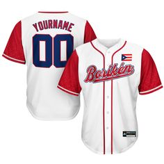 Puerto Rico Boriken Custom Baseball Jersey White Jersey Sublimation Design For Basketball, Collegiate Baseball Jersey With Name Print, White Varsity Basketball Jersey, Sporty Baseball Jersey With Name Print For Sports Events, White Jersey With Name Print For Sports Season, White Breathable College Jersey, Breathable White College Jersey, White Baseball Jersey With Name Print For Sports, White Baseball Jersey With Name Print