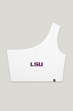 The Senior Top! This one shoulder top is the perfect trendy piece for game days or hanging out on campus! Made with top quality ribbed fabric that adjusts to every body type. SIZING AND DETAILS Sizing: XS-XXL One shoulder design Cropped fit 100% Cotton Rib Embroidered logo application P.S. We’d love to see you repping this style! Make sure to tag us (@hypeandvice) to be featured :) Collegiate Stretch Tops For Sports Events, Trendy Stretch Cotton One Shoulder Top, Trendy Stretch Cotton One-shoulder Top, Trendy Cotton One-shoulder Top, Casual One-shoulder Cotton Tank Top, Casual Cotton One-shoulder Tank Top, White One-shoulder Stretch Tank Top, White Stretch One-shoulder Crop Top, Collegiate Tops For Sports Events In Spring