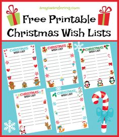 free printable christmas wish list for kids