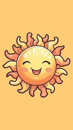 the sun is smiling with its eyes closed