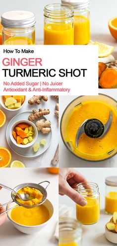 steps to make ginger turmeric shot from scratch Ginger Turmeric