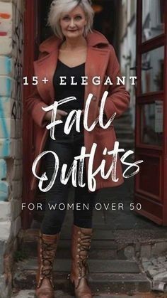 Fall Outfits For 50 Yr Old Woman, 70 Degrees Fall Outfits, Cute Fall Outfits Over 40, Fall Dresses With Boots For Women Over 50, Edgy Fashion For Over 50, Women's Fashion Over 40 Fall, Fall Over 50 Outfits, Weekend Outfits For Women Fall, Fall Outfit For Photoshoot