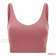 Qteee - Sleeveless Athletic Sports Bra: Minimalist Fitness Yoga Apparel Casual Sports Bra For Pilates, Casual Sleeveless Sports Bra For Pilates, Sleeveless Tank Top For Pilates, Pink Sleeveless Sports Bra With Seamless Construction, Pink Seamless Sleeveless Sports Bra, Pink Sleeveless Seamless Sports Bra, Sleeveless Pink Top For Pilates, Solid Color Sleeveless Sports Bra For Yoga, Pink Seamless Tank Top For Pilates