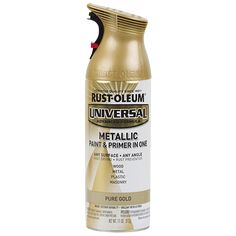 rust - oleum universal metallic paint and primer in one spray, gold lust