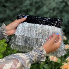 Description: -100% handmade, exquisite workmanship  Perfect bag for wedding or casual night out Bag For Wedding, Silver Bag, Wedding Bags, Silver Bags, Bag Silver, Casual Night Out, Fringe Bags, Tassel Bag, Metallic Bag