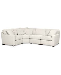 a large white sectional couch on a white background