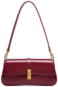 Classic Red Shoulder Bag For Fall, Elegant Burgundy Shoulder Bag For Fall, Elegant Red Shoulder Bag For Fall, Burgundy Shoulder Bag For Party, Crossbody Purse, Purses Crossbody, North America, Thailand, Genuine Leather