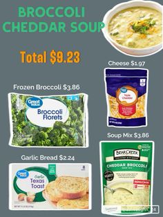 broccoli cheddar soup is on sale for $ 9 28