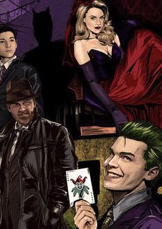 the joker and his friends are all dressed up in their finest outfits, including one with green hair