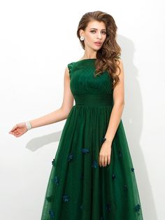 A-Line/Princess Sheer Neck Beading Sleeveless Long Net Dresses Green Sleeveless Evening Dress For Banquet, Green Sleeveless Prom Dresses, Sleeveless Sequin Bridesmaid Dresses, Sleeveless Green Evening Dress For Prom, Embellished Sleeveless Dress For Wedding, Green Sleeveless Evening Dress For Prom, Sleeveless Green Prom Dress, Green Sleeveless Bridesmaid Dress, Green Sequined Sleeveless Evening Dress