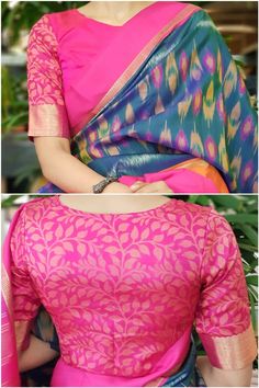 Silk Saree Blouse Pattern, Draped Sarees, 2019 Ready To Wear, Stretchable Blouse, Blouse Designs High Neck, Cotton Saree Blouse