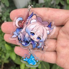 Genshin Impact Acrylic Keychain With Pendant - Juneptune Hu Tao Cosplay, Genshin Impact Keychain, Chain Cartoon, Badge Accessories, Buying Stuff, Cartoon Backpack, Hu Tao, Anime Room, Acrylic Keychains