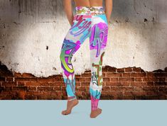 Add a splash of urban style to your workout wardrobe with these Graffiti Yoga Leggings! These high-waisted leggings are perfect for yoga, gym sessions, or casual wear. Featuring vibrant graffiti-inspired designs, they're crafted from 82% polyester and 18% spandex with a soft, luxurious peach skin finish. Designed with 4-way stretch fabric, they ensure maximum comfort and flexibility, allowing you to move freely during your activities. Features: Moisture-Wicking: Stay dry and comfortable with quick-drying fabric that absorbs moisture. Eco-Friendly: Crafted with care for the environment, perfect for the eco-conscious shopper. Tear-Away Care Label: Enjoy extra comfort with a removable care label. High-Waisted Fit: Flattering and supportive, these leggings stay in place no matter how intense y 4 Directions, Workout Wardrobe, Womens Leggings, Leggings For Women, Yoga Gym, 4 Way Stretch Fabric, Urban Style, Care Label, Outfits With Leggings