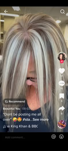 Blonde Chunky Lowlights, Icy Blonde With Red Lowlights, Heavy Highlights On Brown Hair, Chunky Lowlights For Blondes, White Blonde Hair With Lowlights, 90s Chunky Highlights, Fall Blonde Hair Color Low Lights Winter, Platinum Blonde Hair With Lowlights, Dimensional Blonde With Lowlights