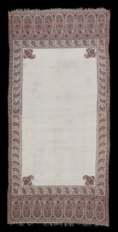 Regency Shawl, Lace Saree Designs, Persian Textiles, Menus Design, Textile Motifs, Kashmiri Work, Chicken Kari, Kashmiri Embroidery