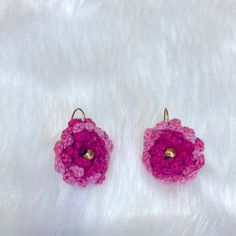 Handmade Crochet Shaded Pink Dahlia Earrings ! Handmade Crafted By Adishilp Crafts; We Are Making Cool Toys, Jewelry, Bags, Keychain, Bookmarks & More Stuff As Unique One Kind Items; Size: 1 Inches; Questions ? Just Comment ! Bin # A; Bohemian Pink Earrings With Handmade Flowers, Handmade Pink Flower Earrings For Beach, Handmade Bohemian Pink Flower Earrings, Pink Crochet Jewelry Gift, Adjustable Pink Crochet Jewelry, Handmade Pink Bohemian Flower Earrings, Bohemian Pink Crochet Jewelry, Bags Keychain, Dahlia Earrings