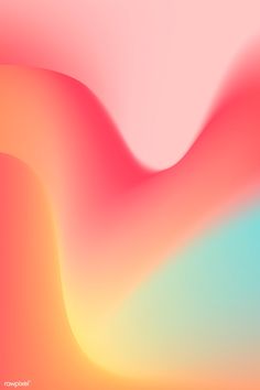 a blurry image of an orange and pink wave on a white background with blue