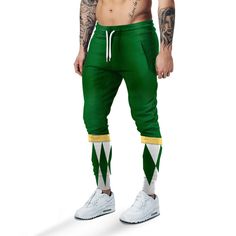 Gearhumans 3D Mighty Morphin Green Power Rangers Custom Sweatpants Shipping from the US. Easy 30 day return policy, 100% cotton, Double-needle neck, sleeves and hem; Roomy Unisex Fit. Green Sportswear Pants For Jogging, Green Sportswear Pants For Sports, Green Full-length Moisture-wicking Pants, Green Moisture-wicking Full-length Pants, Fitted Green Sporty Joggers, Sporty Green Bottoms For Sports Events, Green Casual Bottoms For Sports Events, Casual Green Bottoms For Sports Events, Green Moisture-wicking Pants For Jogging