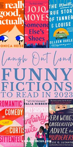 an image of many different books with the title'laugh out loud funny fictions to read