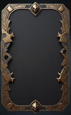 an ornate gold frame on a black background