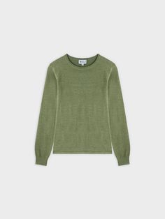 Jersey de punto fino con cuello redondo, color verde jaspeado – Fame on Central Green Soft Knit Crew Neck Sweater, Green Crew Neck Sweater For Layering, Green Soft Knit Casual Sweater, Casual Green Soft Knit Sweater, Soft Knit Green Sweater For Layering, Green Textured Knit Casual Sweater, Casual Green Textured Knit Sweater, Basic Green Long Sleeve Sweater, Classic Green Knitted Sweater