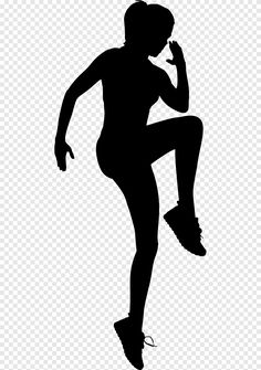 the silhouette of a woman in black and white, with her legs spread wide out