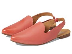 Bueno Idina - Women's Shoes : Coral : Let your feet feel the comfort in each step you take wearing the Bueno Idina loafers. Leather upper. Leather lining and insole. Pointed toe. Slip-on style. Synthetic outsole. Imported. Measurements: Heel Height: 1 2 in Weight: 5 oz Product measurements were taken using size EU 38 (US Women's 7.5-8), width M. Please note that measurements may vary by size. Weight of footwear is based on a single item, not a pair. Comfortable Almond Toe Flats With Leather Footbed, Slip-on Sandals With Leather Footbed And Almond Toe, Leather Footbed Almond Toe Slip-on Sandals, Slip-on Cushioned Sandals With Almond Toe, Spring Leather Footbed Plain Toe Slip-ons, Slip-on Sandals With Cushioned Footbed And Almond Toe, Cushioned Slip-on Sandals With Almond Toe, Casual Sandals With Cushioned Footbed For Work, Spring Slip-on Mules With Ortholite Insole