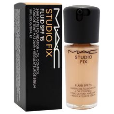 A modern foundation that combines a natural matte finish and medium to full buildable coverage with SPF 15 protection. Applies, builds and blends easily and evenly. Comfortable and long-wearing, it helps minimize the appearance of pores and imperfections, giving skin a smoother, more flawless look and finish. Studio Fix, Makeup Studio, Matte Foundation, Spf 15, Oil Control Products, Shopping List, Beauty Products, Beauty Makeup, Foundation