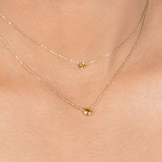 This dainty Citrine station necklace is perfect for everyday wear. Bezel set in solid 14k gold, available in 2 sizes, and adjustable at 2 lengths... the ultimate November birthstone necklace. Stone: Citrine Size: 3MM or 4MM 14k Solid Yellow Gold Diamond Cleaner, Scorpio Gifts, November Birthstone Necklace, Bezel Necklace, Necklace Stone, Citrine Stone, November Birthstone, Station Necklace, Precious Gems