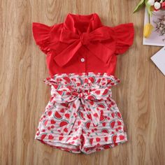 Nwt Toddler Baby Girl Floral Ruffled Outfit Top And Shorts Set. Watermelon Theme. Sash Belt Can Be Removed. Red/Green/White Color. No Size On Tag. This Will Fit 2/3year Old. Summer Cotton Sets With Strawberry Print, Playful Red Summer Sets, Cute Strawberry Print Sets For Spring, Red Playwear Sets For Summer, Red Summer Playwear Sets, Cute Red Playwear Sets, Cute Red Sets For Spring, Cute Summer Sets For Playdate, Cute Summer Playdate Sets