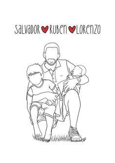 a black and white drawing of two people sitting on a bench with the words salavr