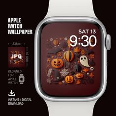 Custom designed Apple Watch wallpapers from BeneDiem will give a very unique look to your Apple Watch! Once you purchase, you will receive 1 x high quality JPG image in 838 x 1020 px resolution (perfect size as your Apple Watch Wallpaper) and one more JPG file that explaining how to download and install it to your Apple Watch. Our Apple watch wallpaper is made for most versions of Apple watches. Illustration theme : Halloween - Halloween Cute Objects Note: This listing is for a DIGITAL DOWNLOAD only. There is no physical product with this order. Please keep in mind that the colors may look slightly different depends on your monitor settings. Download: Since the Etsy app doesn't support digital downloads, our suggestion is as below: 1. Log into Etsy on a browser on your phone or computer. 2 Watches Illustration, Cute Objects, Illustration Theme, Wallpaper Watch, Digital Watch Face, Watch Background, Watch Wallpapers, Thema Halloween, Digital Data