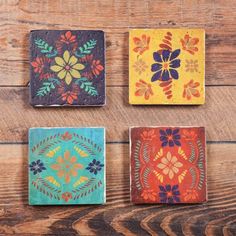 Mesa Bonita Coasters Western Bedding Sets, Talavera Design, Stone Construction, Western Bedding, Black Forest Decor, Cowboy Decorations, Western Gifts, Western Accessories, Talavera Pottery