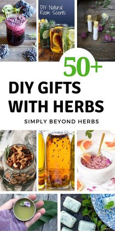 the cover of 50 diy gifts with herbs