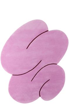 a pink rug with two circles on it