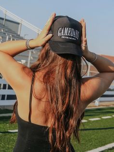 Gamedays are for the Girls Trucker Hat *ALL STEALS AND DEALS ARE FINAL SALE- No Returns or Exchanges Who said game days are just for the boys? You are definitely going to want to add this black trucker hat to your cart asap! Black trucker hat Adjustable fit "Gamedays are for the girls" embroidery Black Trucker Hat With Letter Print For Game Day, Black Snapback Trucker Hat For Game Day, Black Trucker Hat For Game Day, Black Trucker Hat With Curved Bill For Game Day, Letter Print Trucker Hat For Game Day, Trucker Cap With Letter Print For Game Day, Saturdays Are For The Boys, Gym Hat, Girl Trucker