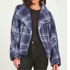 Vintage Havana Fleece Plaid Jacket. Side Pockets. Nwot Never Worn. Size M Length 24” Armpit To Armpit 24” Cozy Blue Outerwear For Winter, Cozy Blue Winter Outerwear, Blue Casual Cozy Outerwear, Cozy Blue Long Sleeve Outerwear, Cozy Blue Outerwear For Fall, Blue Fleece Jacket For Fall, Cozy Blue Outerwear For Cold Weather, Cozy Blue Outerwear, Blue Long Sleeve Cozy Fit Outerwear