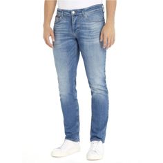 Tommy Hilfiger - DM0DM15561 | Tommy Hilfiger Blue Jeans Mens, Tommy Hilfiger Jeans, Light Blue Jeans, Armani Jeans, Men's Wardrobe, Tommy Hilfiger Man, Solid Colour, Tommy Jeans, Classic Blue