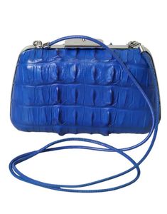 Balenciaga Blue Exotic Skin Leather Shoulder Crossbody Box Clutch Bag BALENCIAGA Absolutely stunning, 100% Authentic, brand new with tags BALENCIAGA handbags crocodile skin leather clutch in blue electrique. Model: Shoulder evening hand clutch purse bag Color: Blue with silver metal detailing Material: 97% Crocodile skin 3% Lamb Leather Logo details Made in Italy Measurements: 9.5cm x 16.5cm x 5cm Strap: 102cm x .3cm High Heel Stiefel, Luxury Clutch, Evening Outfit, Box Clutch, Croc Leather, Crocodile Skin, Ladies Clutch, Evening Outfits, Uk Fashion