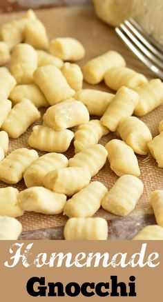 homemade gnocchi with cheese on the side