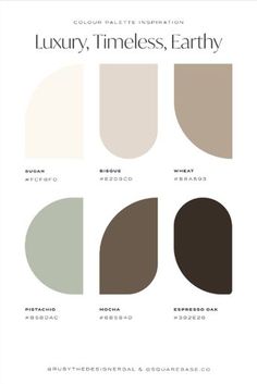 the color scheme for luxury, timeless earthy